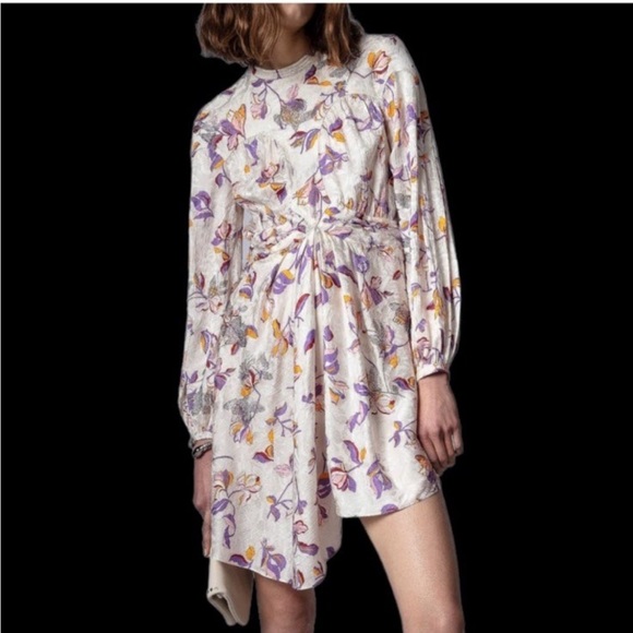 🆕ZADIG & VOLITARIE RIVAGE FLORAL DRESS - Picture 4 of 12